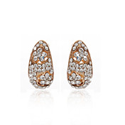 Banhados a ouro 18k goegeous brincos forma clara strass
