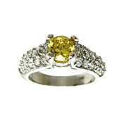 Brightness Cubic Zirconia Platinum Plated Ladies'Fashion Ring(More Colors)