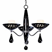 lampadari artistici in ceramica con 3 lampade di design maglia nera