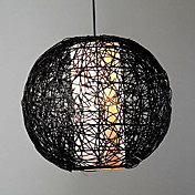 60W Comtemporary Bine Pendant Light with 1 Light in Black