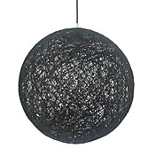 60W Modern Black Pendant Light with 1 Light in Globe Design