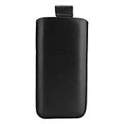 Leather Vertical Pouch Case for Nokia 6300 (Black)