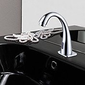 Acabado Contemporáneo baño de cromo grifo del fregadero con el sensor automático