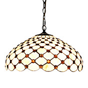 2 - Light Tiffany Pendent Lights with Dots Design