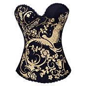 Algodão / Poliéster com strass / Strapless Lace Voltar Encerramento Busk Shapewear Espartilhos (mais cores)