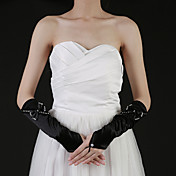 Satin Fingertips Elbow Length Party/ Evening Gloves With Bow
