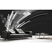 Black and White Abstract Contemporary Graphics Mural