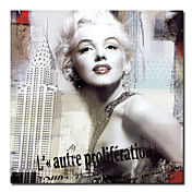 Printed People Marilyn Monroe New York City Canvas Art with Stretched Frame
