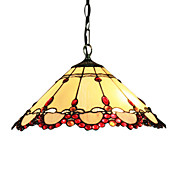 Tiffany 2 - Light Pendent Lights with Red Fringe