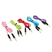 3.5mm male naar male audio-aansluiting platte kabel (100cm lengte, assorti kleur)