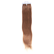 100% de cabelo virgem chinês de 20 polegadas longas retas de seda mão-amarrado de fita de cabelo extensões-várias cores disponíveis