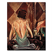 arte da lona impressa pessoas com quadro esticado