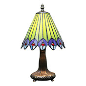 60W Tiffany Table Light with Glass Shade