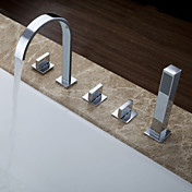 Sprinkle® - par LightInTheBox - robinet de baignoire en laiton contemporaine avec douche à main - fini chrome