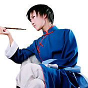 traje de cosplay inspirado en negro mayordomo lau azul cheongsam