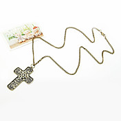 Fashion Retro Cross Long Necklace