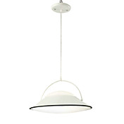 40W Artistic White Acrylic Pendant Light with 1 Light in T5 Bulb Base