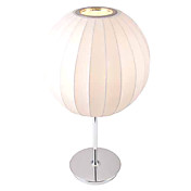 Modern 25W 1 - Luz de lámpara de mesa con pantalla de fibra Globo Blanco