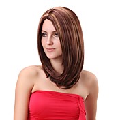 Silky lungo rettilineo marrone di alta qualità parrucca di capelli