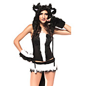 Sexy Womens Cat Kitten Kitty Halloween Costume(6 Pieces)