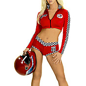 Corse Halloween Costume donna Sexy Crew Red Car (2 Pezzi)