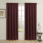 (Due pannelli) tradizionali jacquard bordeaux tende ignifughe