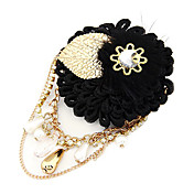 Fabric Flower Shaped Brooch