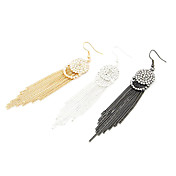 Pendientes largos con borlas de diamante