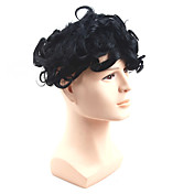 100% Indian Remy cheveux courts bouclés Mens Toupee