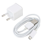 euro enchufe cargador para samsung galaxy i9300 s3 y otro teléfono celular (blanco)