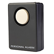 Square 130dB Anti-Rob Personal Security Alarm m / Rem - Sort (6F22 / 9 V)