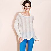ts paillet broderi bølge hem pullover (flere farver)