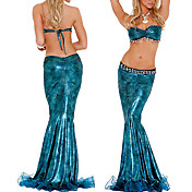 Women's Sexy Blue Mesmerizing Mermaid Adult Halloween Costume(2Pieces)