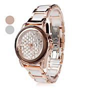 cerámica reloj analógico de la mujer pulsera de cuarzo (rosa)