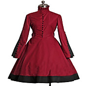 Long Sleeve Knee-length Wine Red Punk Lolita Dress