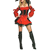 Vixen Pirate Wench i rød og sort Halloween kostume