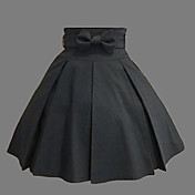 Knee-length Black Cotton Western Style Classic Lolita Skirt