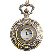 kleine jongen vrouwen legering analoge quartz zakhorloge (brons)