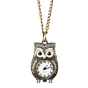 Elegante Diseño Búho Alloy collar reloj