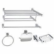 Aluminum 5-piece Bathroom Accessory Set (1041-LES-6200+6201+6207+6208+6209)