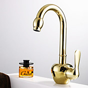 Country Brass Single Handle Ti-PVD Finish  Bathroom Sink Faucet