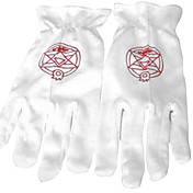 Handschuhe von Fullmetal Alchemist Roy Mustang weißen magischen Kreis (2 Stück) inspiriert