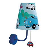 40W Moderne Fabric Børn Wall Light med 1 Lys i Cartoon Design