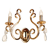 Traditional Metal Wall Lights with 2 Lights in Candle Feature