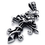 mannen titanium kruis hanger (gratis ketting) (6 * 3.4 * 0.5 cm)
