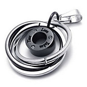 Men's Circle Pendant(Free Chain)(4*2.3*.4CM)