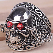 mannen schedel titanium ring