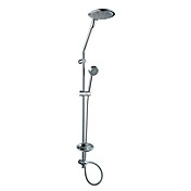 Contemporary Chrome Finish Stainless Steel Centerset Wall Mount Shower Faucet