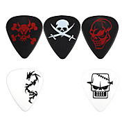 NNPICK - (CSA-1-5) Plastic Composite Estándar Forma Guitarra / Bajo Picks/5-pack (varios diseños)