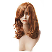 Capless Long Golden Brown Curly Heat-resistant Fiber Wigs